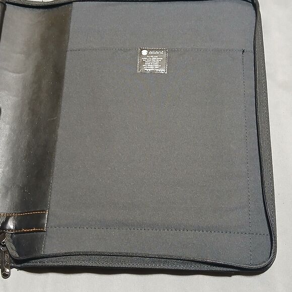 Allant iPad Case Black Full Zip Pro Folio Leather Vinyl The Milano Travel Handle - Picture 3 of 15